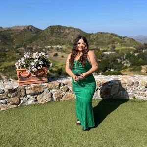 RUNAWAY THE LABEL Elegant Green backless dress